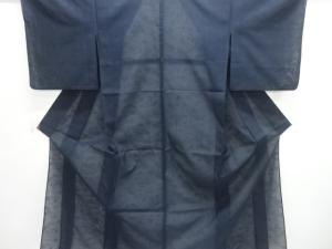 大正ロマン　紗 流水に草花模様織出し着物